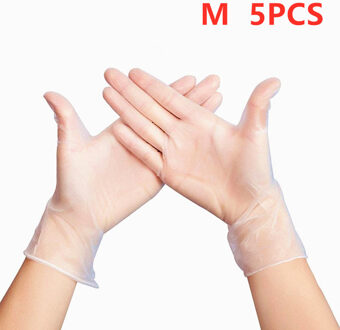 Zomer Ademende Anti-Slip Gel Touch Screen Handschoen Zomer Auto Rijden Rijden Pols Handschoenen Zon handschoenen M 5stk transparant