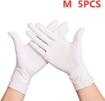 Zomer Ademende Anti-Slip Gel Touch Screen Handschoen Zomer Auto Rijden Rijden Pols Handschoenen Zon handschoenen M 5stk wit