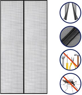 Zomer Anti Mosquito Insect Fly Bug Gordijnen Magnetische Mesh Netto Automatische Sluiten Deur Screen Keuken Gordijn Protector Netto Bug 18stk Magnet