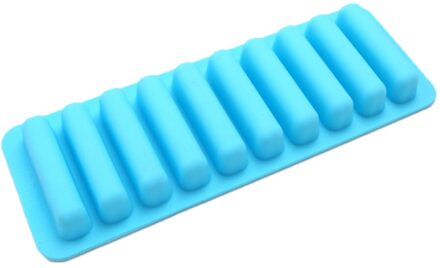 Zomer Artefact Siliconen Ice Cube Tray Mold Past Voor Water Fles Ijs Pudding Maker Mold Bar Keuken Tool Blauw