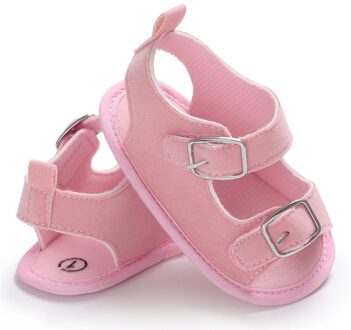 Zomer Baby Jongens Meisjes Sandalen Peuter Effen Kleur Slip-On Schoenen Baby PU Lederen Sandalen 0-18Months Roze / 3