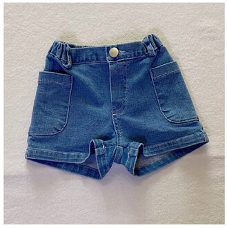 Zomer Baby Meisjes Denim Shorts Kinderen Katoen Elastische Denim Korte Broek Koreaanse Kinderkleding Blauw / 9M(73cm)