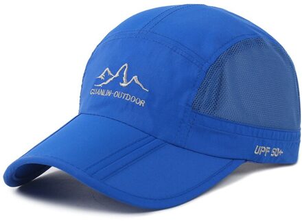 Zomer Baseball Cap Sneldrogende Hoed Sport Mode Zon Baseball Caps Ademend Ultra Dunne royalblue