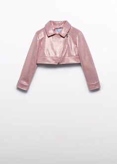 Zomer biker jasje meisjes - roze - Maat 128