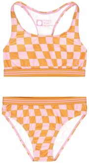 zomer bikini meisjes - roze/oranje - Balagne - Maat 98/104