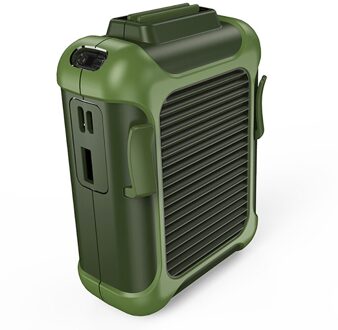 Zomer Camping Vissen Usb Opknoping Clip Op Taille Belt Handsfree Air Cooling Fan Hand-Gratis Fan Hand fan Koeler Fan Hand-Gratis Fan groen