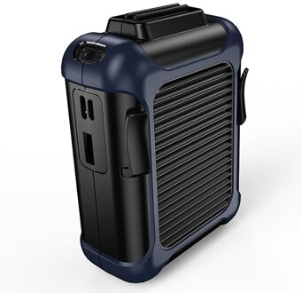 Zomer Camping Vissen Usb Opknoping Clip Op Taille Belt Handsfree Air Cooling Fan Hand-Gratis Fan Hand fan Koeler Fan Hand-Gratis Fan zwart blauw