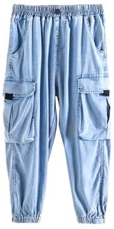 Zomer Casual Jeans Voor Jongens Broek Cowboy Kids Losse Streetwear Brede Trend Wilde Zakken Broek Koreaanse Kleding 12