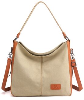 Zomer Crossbody Tassen Voor Vrouwen Canvas Tote Tas Dames Messenger Vrouw Handtassen Schoudertassen Koppeling Purse khaki