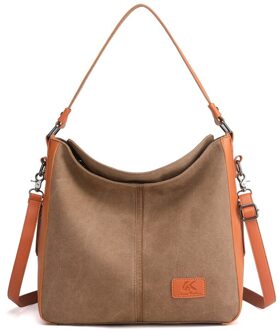 Zomer Crossbody Tassen Voor Vrouwen Canvas Tote Tas Dames Messenger Vrouw Handtassen Schoudertassen Koppeling Purse koffie