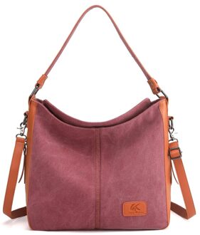 Zomer Crossbody Tassen Voor Vrouwen Canvas Tote Tas Dames Messenger Vrouw Handtassen Schoudertassen Koppeling Purse Paars