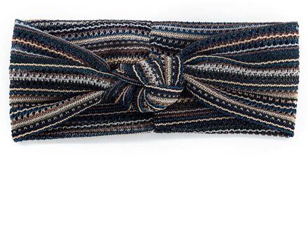 Zomer Dames Haarband Bohemen Hollow Strepen Sport Outdoor Multicolor Meisje Haarband Haaraccessoires Twisted Geknoopt Headwrap donker groen