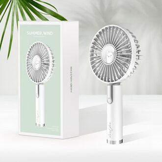 Zomer Draagbare Mini Ventilator 3 Speed Verstelbare Fans Usb Oplaadbare Desk Handheld Airconditioner Koeler Buiten Reizen Artefact wit