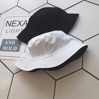 Zomer Effen Dubbelzijdig Emmer Hoed Visser Hoed Outdoor Reizen Hoed Zon Cap Hoeden Voor Mannen En Vrouwen WT-zwart