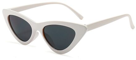 Zomer Fietsen Vissen Bril Vintage Camping Wandelen Zonnebril Goggles Sexy Kleine Kat Eye Outdoor Zonnebril Voor Vrouwen Mannen wit