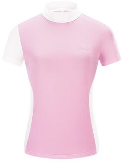 Zomer Golf Dames Shirts Ronde Hals Mode Slanke Outdoor Sport T-shirt Vochtafvoerende Sneldrogende Korte Mouwen tops Roze / L