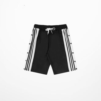 Zomer Hip Hop Ins Grappige Strip Vijf Punt Shorts Mannen High Street Tij Korte Broek Retro Oversize Bevesti Mannen shorts zwart / Xl