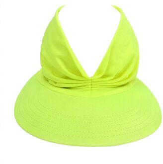 Zomer Hoed Vrouwen Zonneklep Zonnehoed Anti-Ultraviolet Elastische Hollow Top Hoed Casual Caps geel