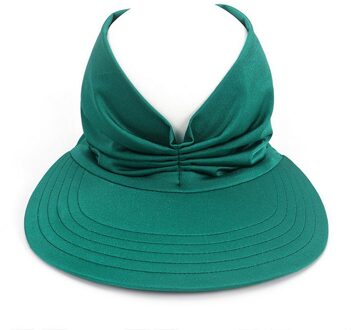 Zomer Hoed Vrouwen Zonneklep Zonnehoed Anti-Ultraviolet Elastische Hollow Top Hoed Casual Caps groen