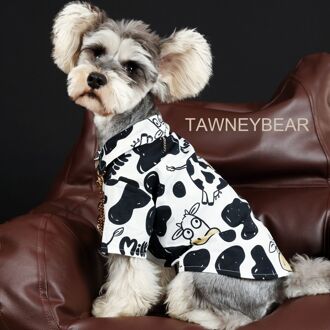Zomer Hond Kleren Koeien Patroon Hond Shirt Geschikt Voor Chihuahua Franse Bulldog Kleine Honden Meisjes Shirts Huisdier Kostuum XL