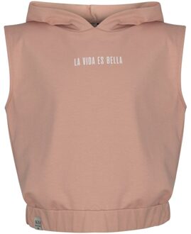 Zomer hoodie meisjes - zacht roze - Marleen - Maat 158/164