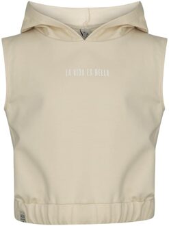 Zomer hoodie meisjes - zand - Marleen - Maat 170/176