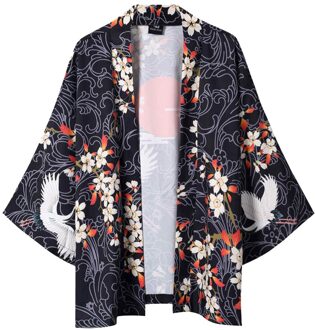 Zomer Japanse Vijf Point Mouwen Kimono Heren En Dames Mantel Jacke Top Blouse Losse Casual Mode Plus Size Zachte Stijlvolle Xl