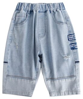 Zomer Jongens Denim Shorts Mode Kinderen Elasticiteit Knielengte Jeans Kids Casual Cowboy Shorts 6 Tot 12 14 Jaar Jongens kleding 10