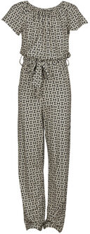 Zomer jumpsuit meisjes - grafic zwart/wit - Jacky - Maat 146/152