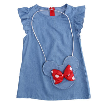 Zomer Jurk Baby Meisjes Kleding Mode Meisje Jean Jurk en Leuke Tas 2 in 1 Kind Jurk Set 3T