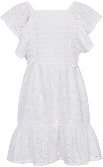 Zomer jurk meisjes embroidery - wit - Maat 110
