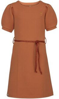 Zomer jurk meisjes - hazelnoot bruin - Miso - Maat 158/164