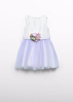 Zomer jurk meisjes - lilac paars - Maat 104