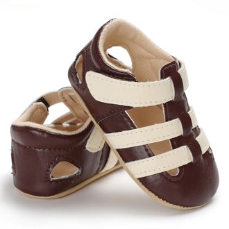 Zomer kinderen Schoenen Kids PU Jongens Baby Solid Ademende Gesp Haak Lus Eerste Walker Wandelschoenen DC / 3