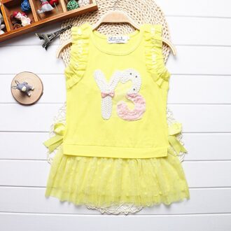 Zomer Kinderkleding Meisjes T-shirts Mouwloze Tops Lange Stijl Vest Shirts 4-7T Roze / 6