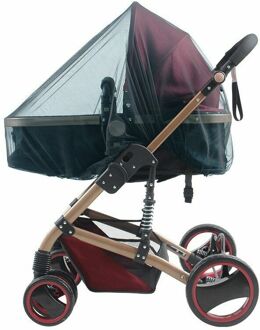 Zomer Kinderwagen Klamboe Wandelwagen Mosquito Insect Baby Shield Netto Veilig Zuigelingen Bescherming Mesh Wandelwagen Accessoires zwart