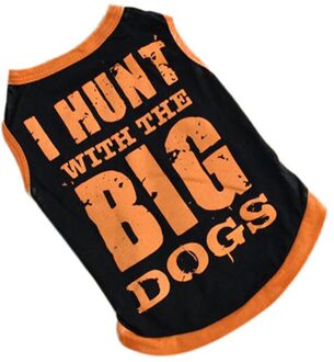 Zomer Koele Jongen Hond Tanktop Shirt Mouwloze Puppy Zwart Brief Kleding Kleine Hunter Tank Top T-shirt XS