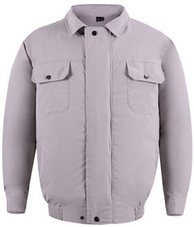 Zomer Koeling Airconditioning Kleding Cool Coat Vrouwen Mannen Jas Fan Zomer Outdoor Airconditioning Outdoor Vissen Kleding licht grijs L en XL