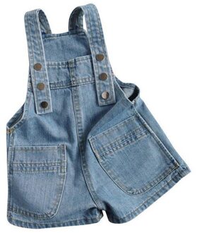 Zomer Koreaanse Kinderen Kleding Denim Bretels Shorts Voor-en Achterzakken Baby Jongens En Meisjes Casual Broek 2T