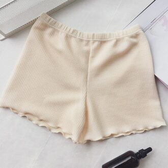 Zomer Koreaanse vrouwen Effen Veiligheid broek Ademende Comfortabele stof ondergoed Verzekering Broek Shorts abrikoos