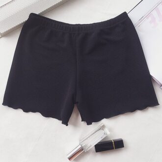 Zomer Koreaanse vrouwen Effen Veiligheid broek Ademende Comfortabele stof ondergoed Verzekering Broek Shorts zwart