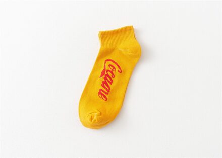 Zomer Lange Mannen Tij Straat Europa En Amerika Hip Hop Wilde Cola Sokken Vrouwelijke Ins Skateboard Sokken Unisex Harajuku calcetines geel