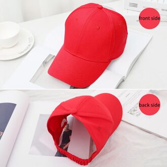 Zomer Lege Top Zonnehoed Vrouwen Paardenstaart Baseball Cap Vrouwelijke Outdoor Sport Verstelbare Golf Tennis Caps Zonnescherm Hoeden rood