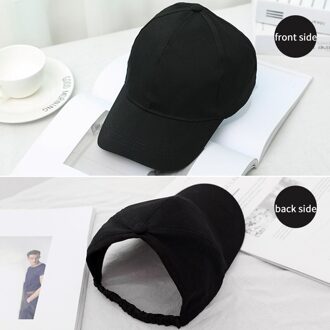 Zomer Lege Top Zonnehoed Vrouwen Paardenstaart Baseball Cap Vrouwelijke Outdoor Sport Verstelbare Golf Tennis Caps Zonnescherm Hoeden zwart