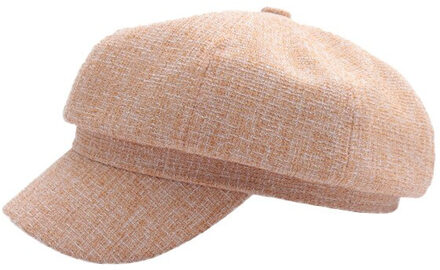 Zomer Meisje Britse Krantenjongenspet Vrouwen Achthoekige Hoed Grijs