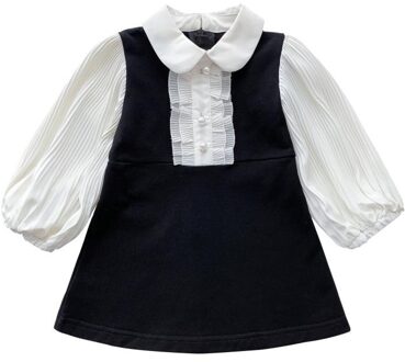 Zomer Meisje Jurk Casual Uitje Rok Nep Twee Stuk Dress Party Vestidos 90(75-85cm)