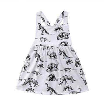 Zomer Meisjes Kleding Meisje Jurk Kinderen Kids Dinosaurus Jurk Backless Jurk Meisjes Katoen Kinderen Vest jurk Kinderen Kleding 6m