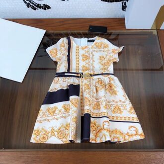 Zomer Meisjes Korte Mouwen Jurken, Grote Kinderkleding Vergelijkbaar Met Prinses Jurk Jurk Rok Fee 10T-140CM