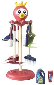 Zomer Mini Kinderen Schoonmaken Speelgoed Set Omvat Bezem En Mop Pretend Speelgoed Hygiëne Cleaning Kit Kid speelgoed roze