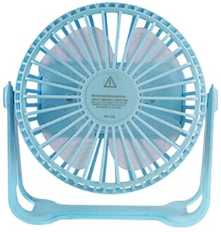 Zomer Mini Usb Tafel Desk Fan Quiet Usb-Powered Desktop Fan Draagbare Ventilator 360 Graden Rotatie Kleine Ventilator voor Kantoor Fan blauw